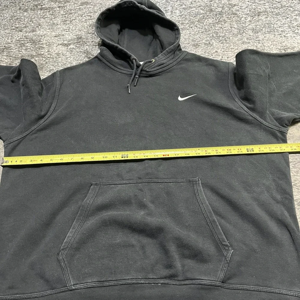 Nike Hoodie Mens XXL Black Pullover Sweatshirt‎ Mini Swoosh Vintage Y2K